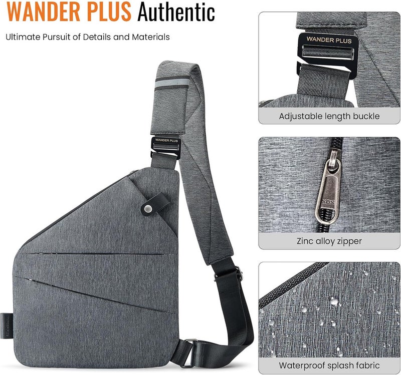 WANDER PLUS ® Anti Theft Crossbody Bag, Shoulder Bag Anti-theft Design for Travel, Sport, Work - Image 4